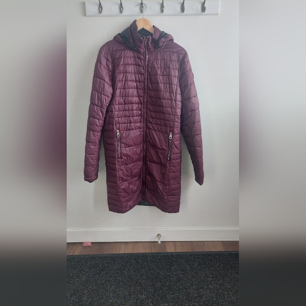 Women's Tall Quilted Jacket - Plum